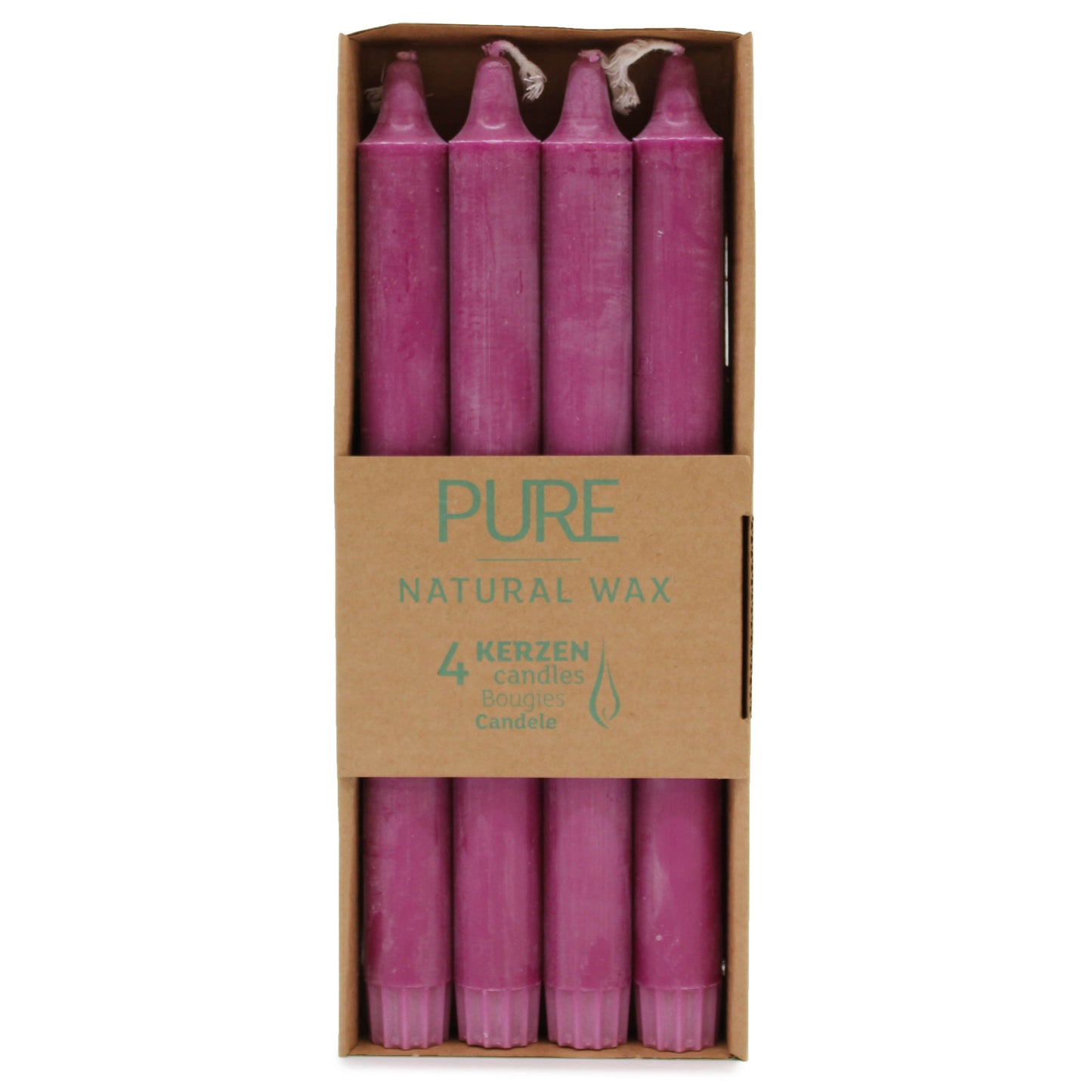 Bougie Dîner Pure Cire Naturelle 25x2.3 - Fuchsia