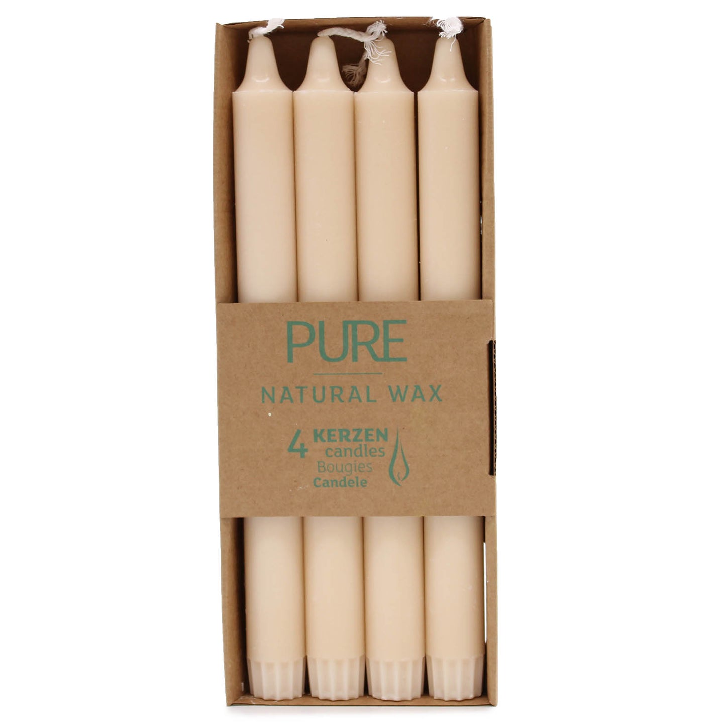 Bougie de table en pure cire naturelle 25x2,3 - Sahara