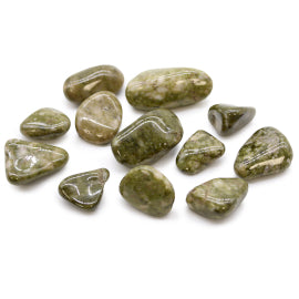 Pierres roulées Africaines moyennes - Flocon de neige Epidote