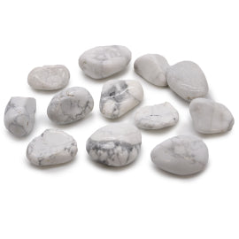 Pierres roulées Africaines moyennes - Howlite blanche - Magnésite