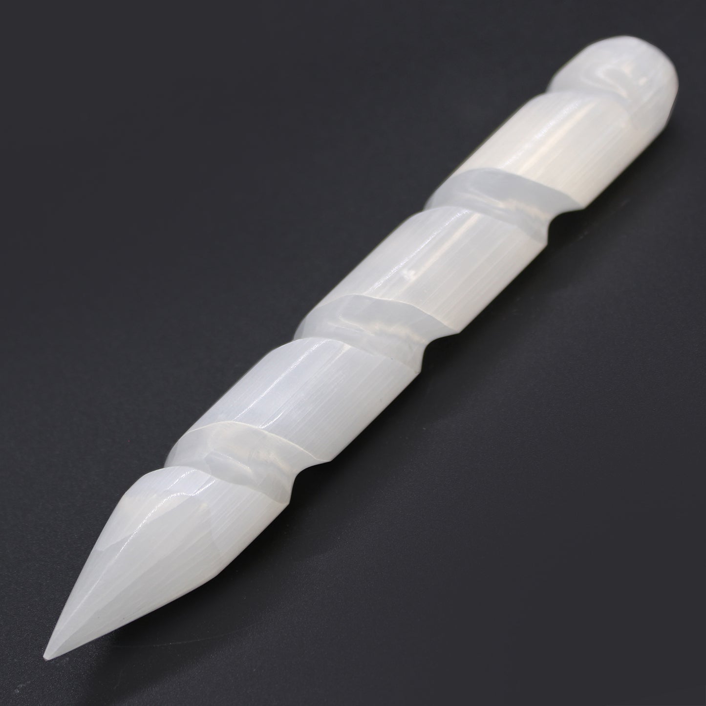 Baguette Sélénite Spirale - 16 cm