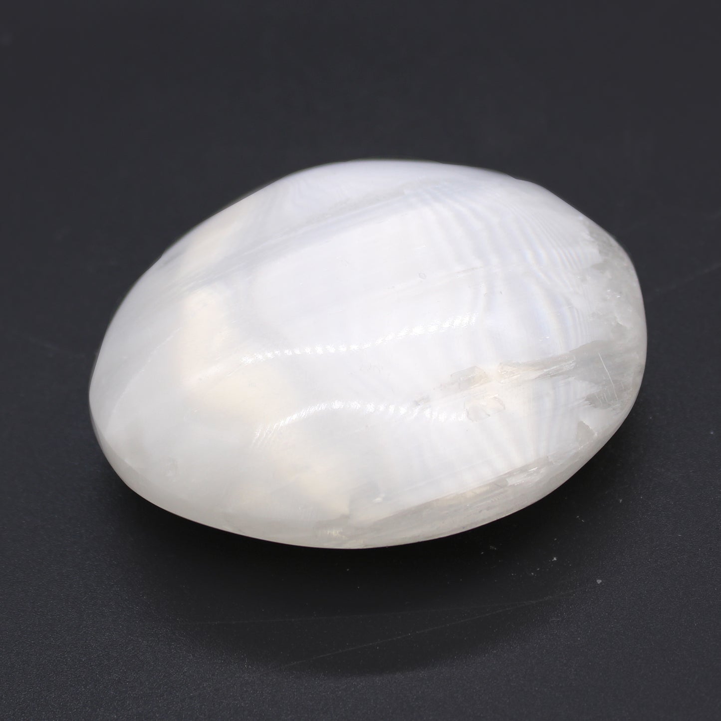 Pierre de Sélénite Polie - Ovale 8 cm