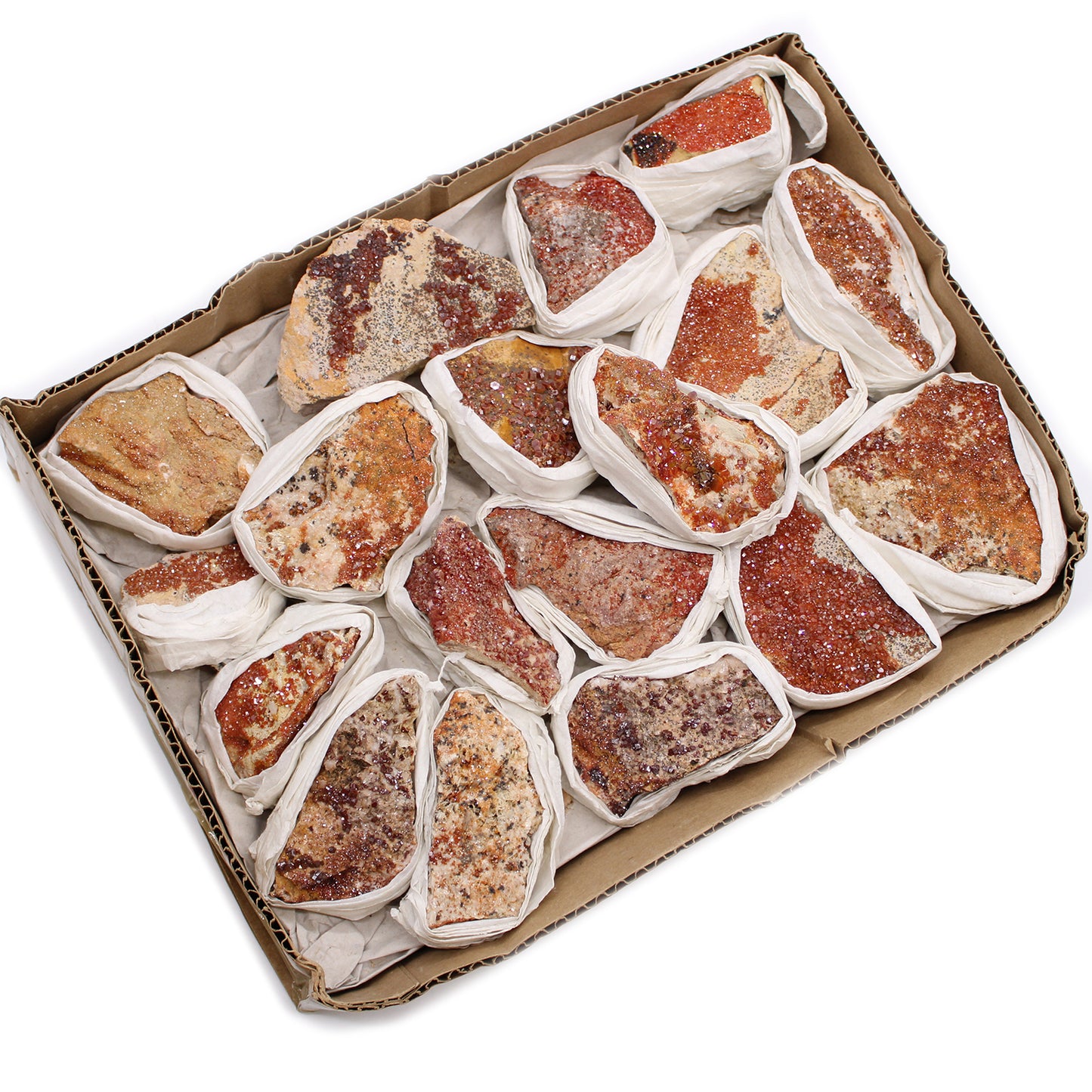 Spécimens minéraux -Vanadinite (environ 20 pièces)