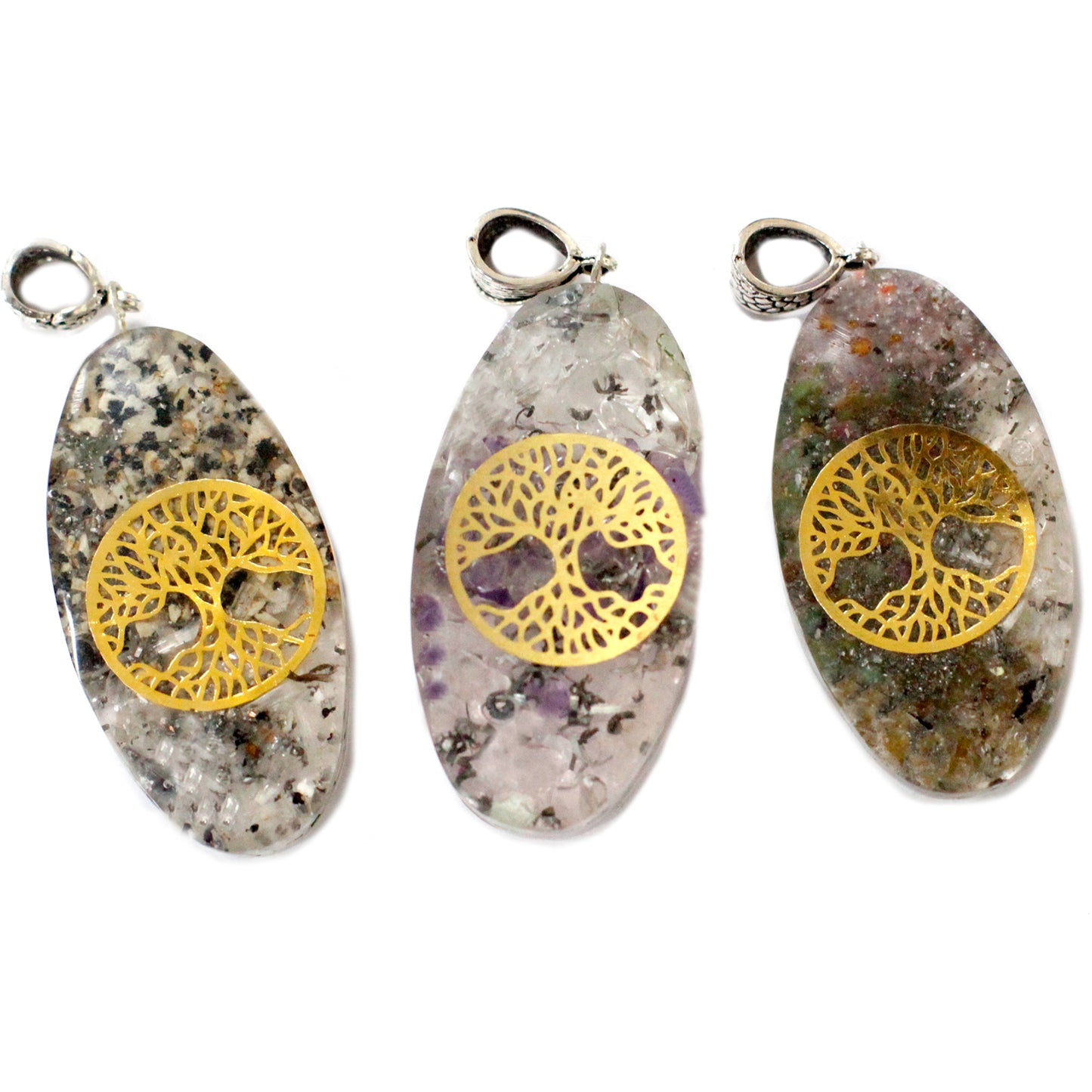 Pendentifs Orgonite - Oval Arbre de Vie