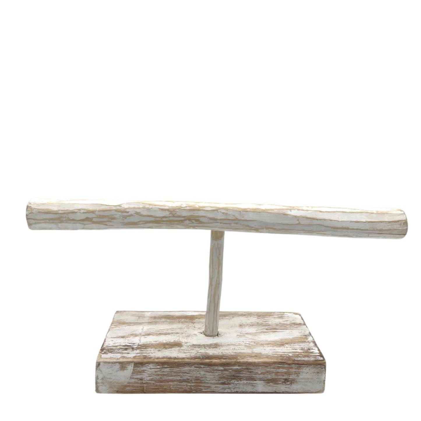 Présentoir à Bijoux en Bois une Branche - Bois Blanchi