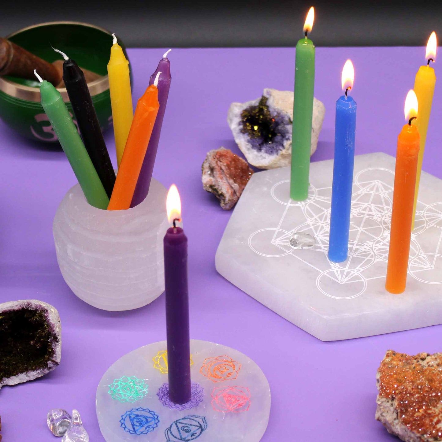 Lot de 7 Bougies de SortilĂšge - 7 Chakras