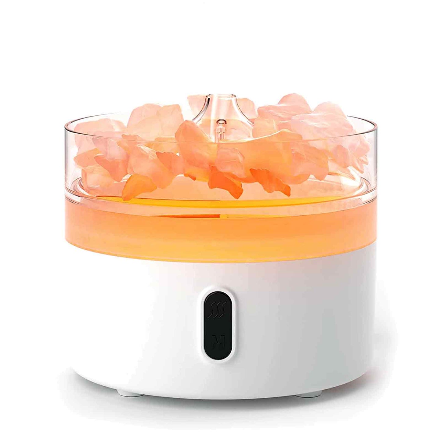 Diffuseur d'Arômes Sel de l'Himalaya - Veilleuse - USB-C - Effet Flamme (Sel inclus)
