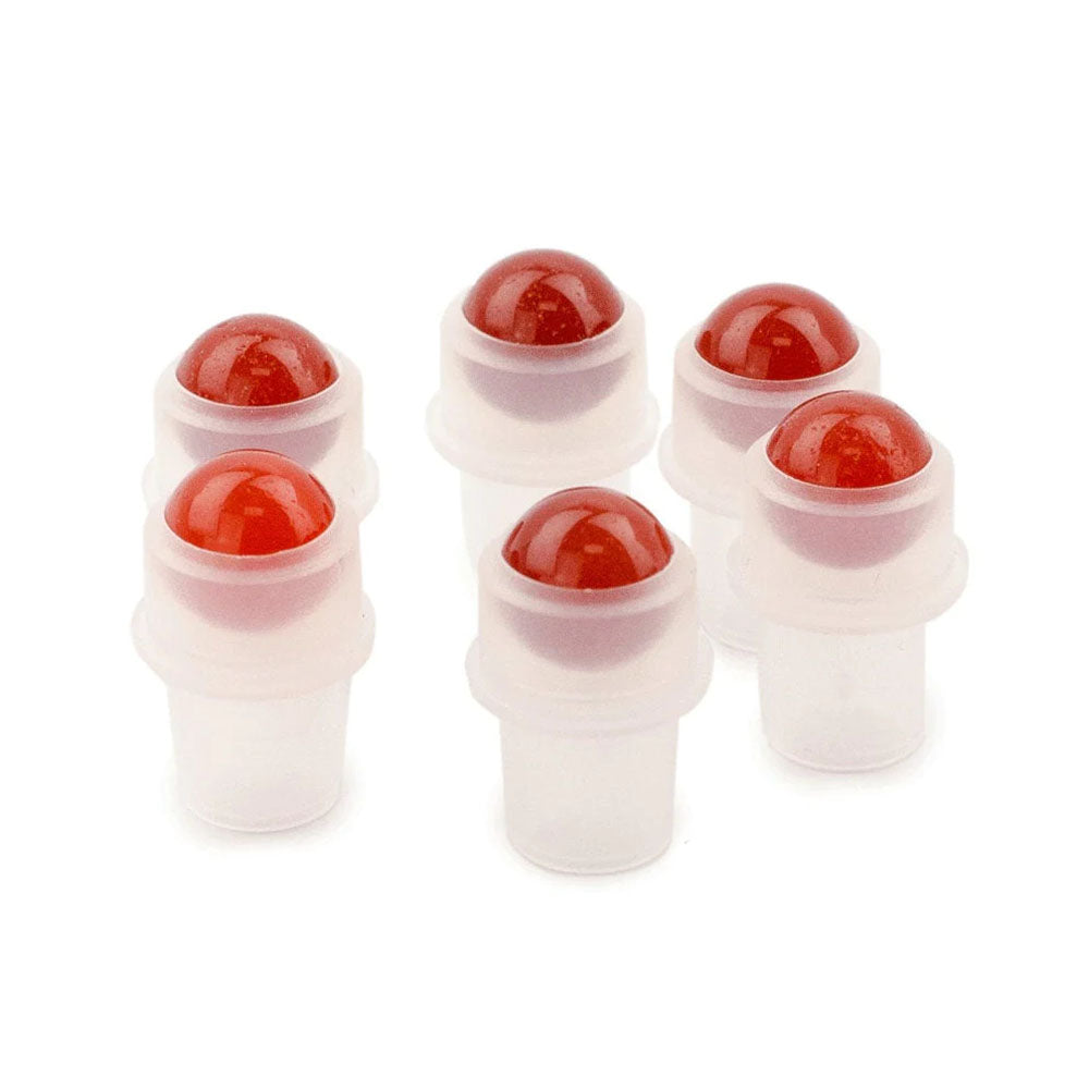 Embout Roll-on Pierre Précieuse pour Flacon 5ml - Jaspe Rouge