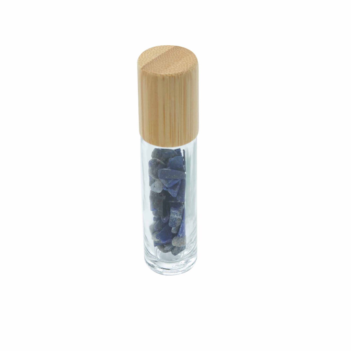 Flacon Roll-on Huile Essentielle & Pierres Précieuses - Sodalite - Bouchon en bois
