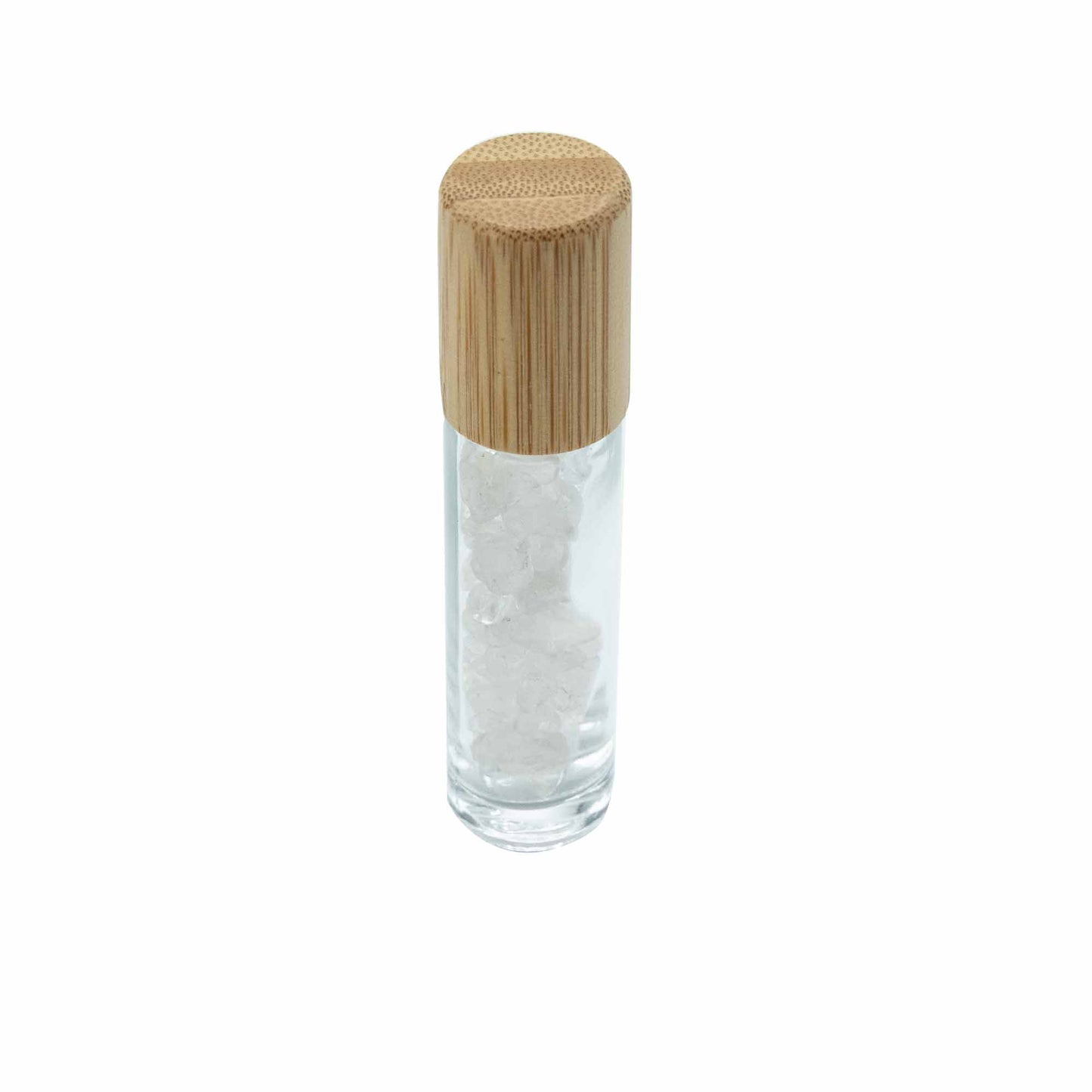 Flacon Roll-on Huile Essentielle & Pierres Précieuses - Quartz de Roche - Bouchon en bois