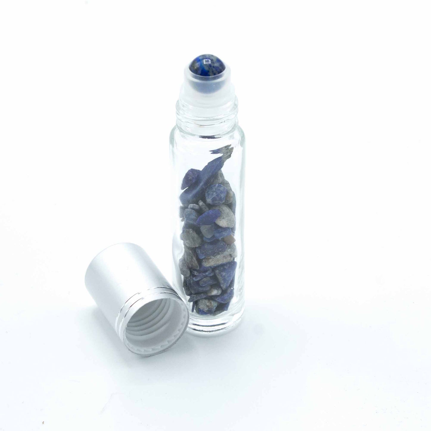 Flacon Roll-on Huile Essentielle & Pierres Précieuses - Sodalite - Bouchon Argenté