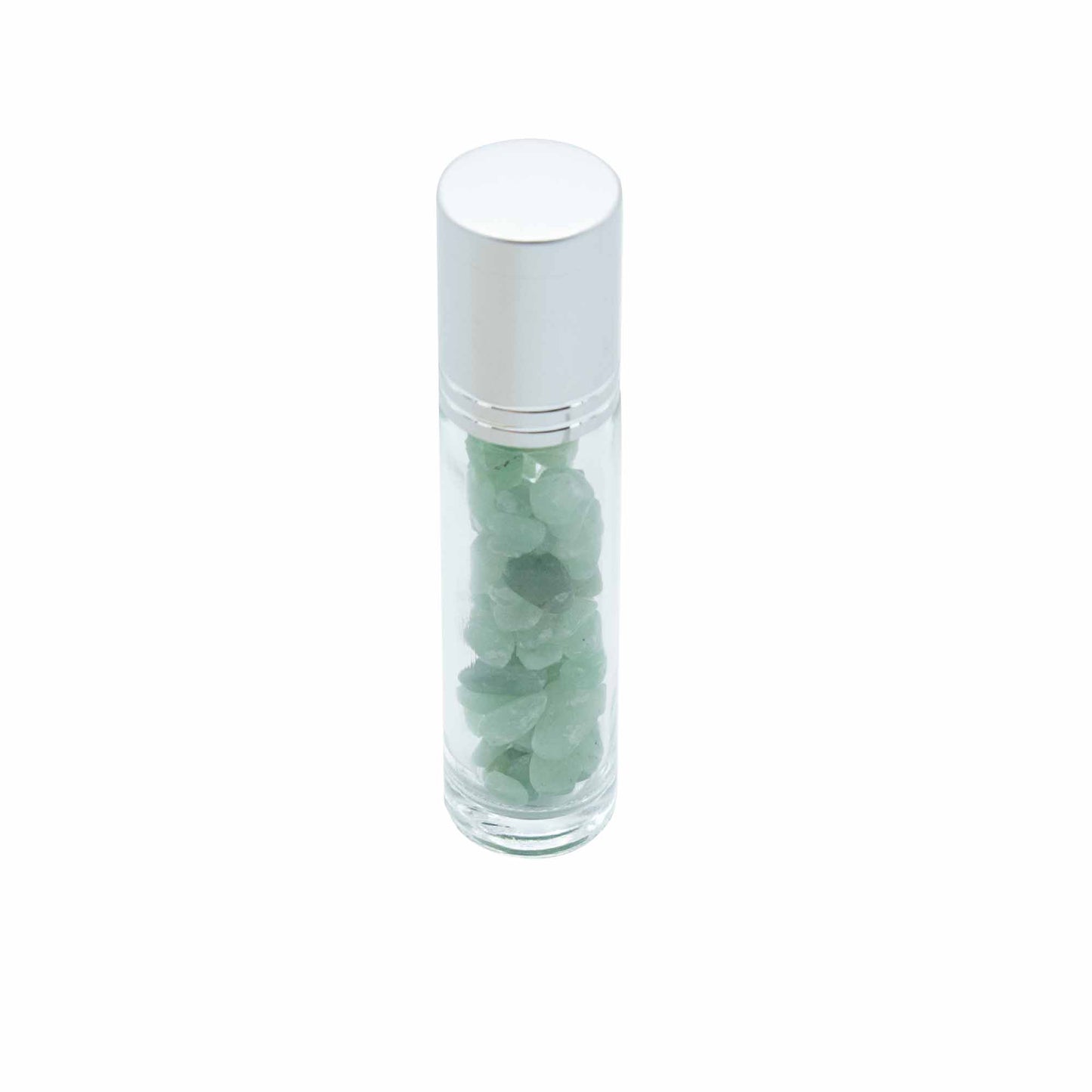 Flacon Roll-on Huile Essentielle & Pierres Précieuses - Aventurine - Bouchon Argenté