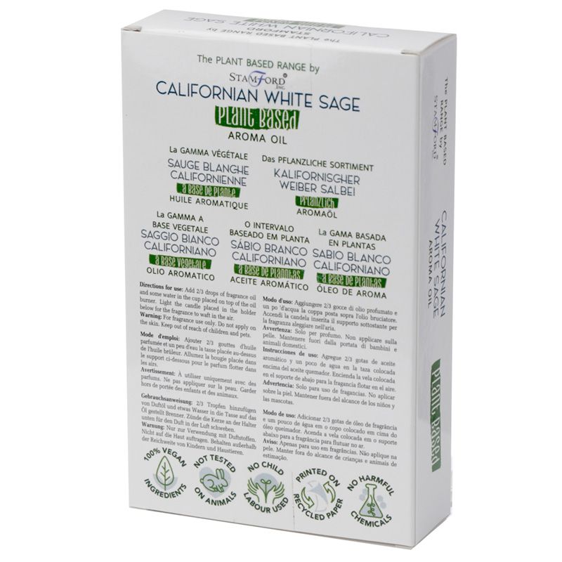 Huiles Aromatiques à base de Plantes - Sauge Blanche de Californie