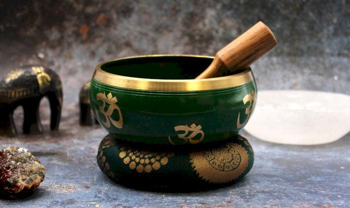 Ensemble de Bols Chantants Arbre de vie - Grand - Vert 14 cm