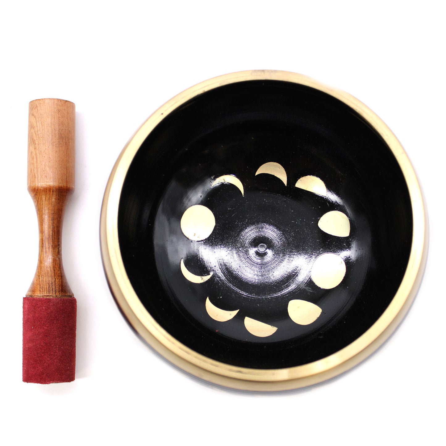 Ensemble de Bols Chantants Phase de Lune - Grand - Noir 14cm