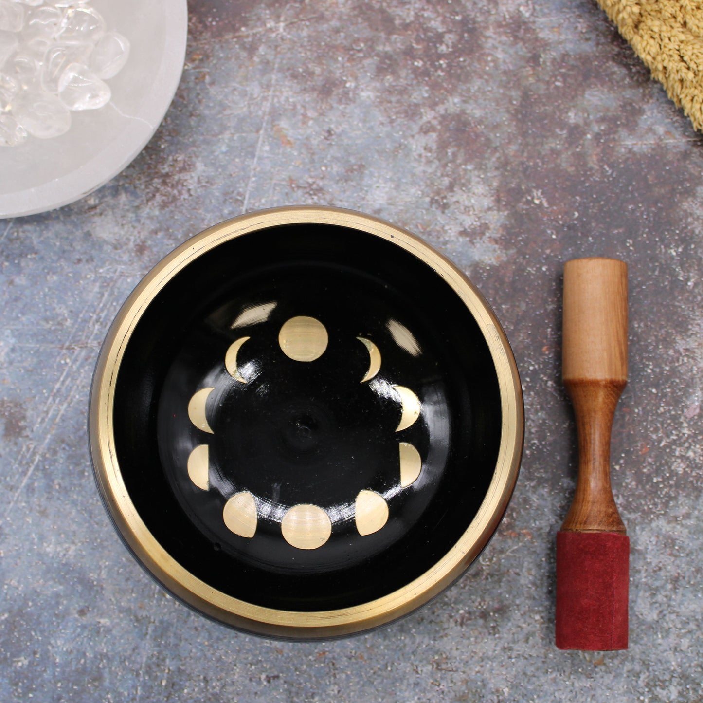 Ensemble de Bols Chantants Phase de Lune - Grand - Noir 14cm