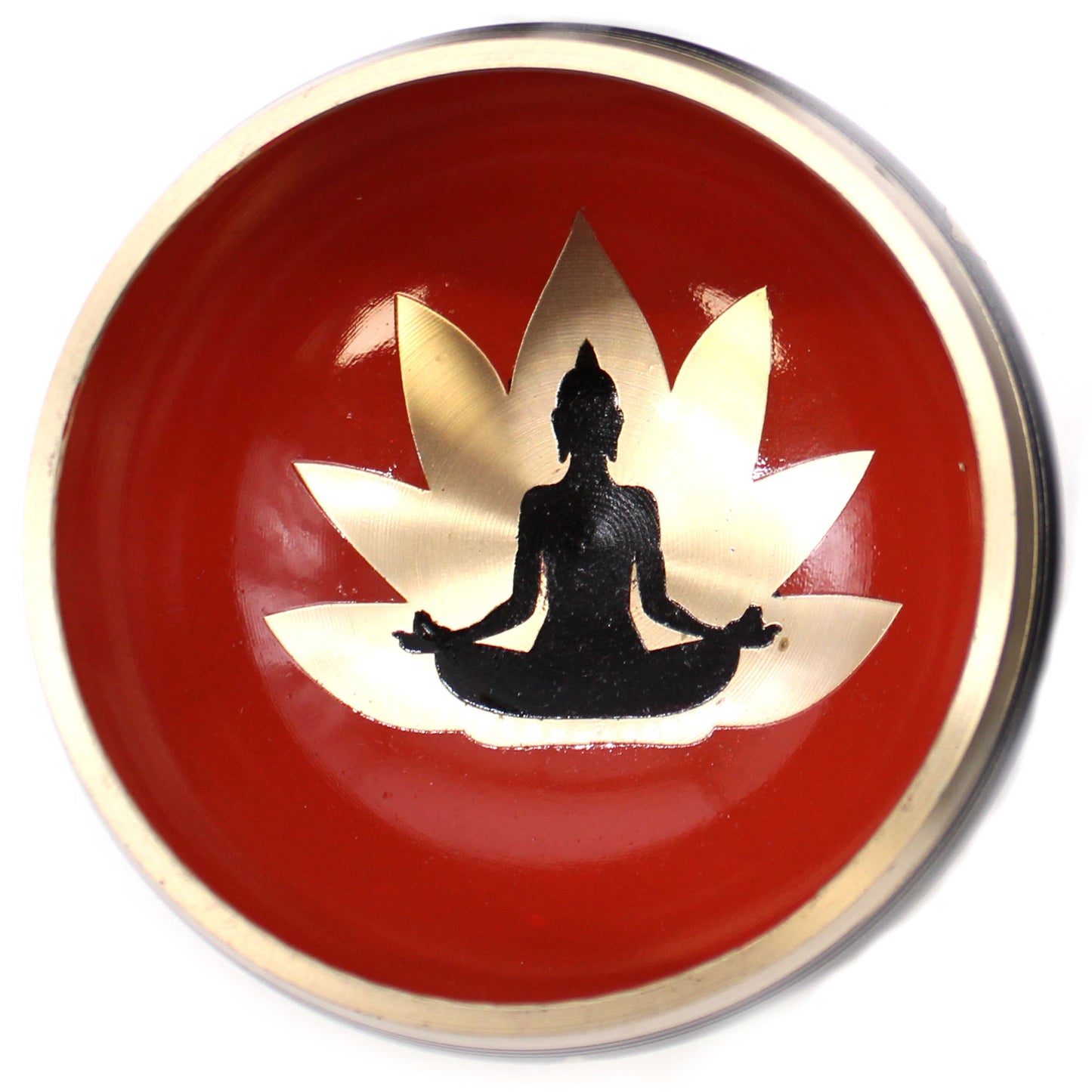 Ensemble Bols Chantants Bouddha - Noir/Orange 10.7cm