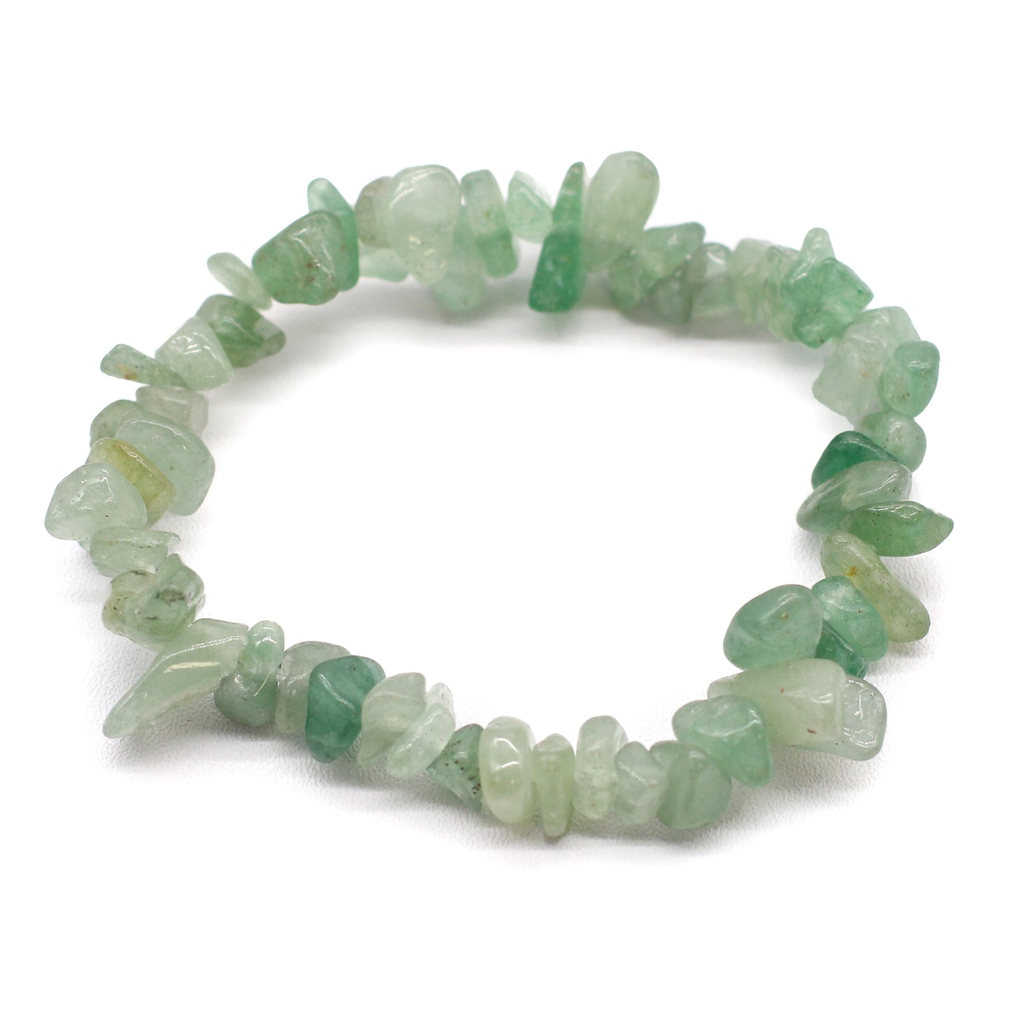 Bracelet en Éclat de Pierre - Jade Verte