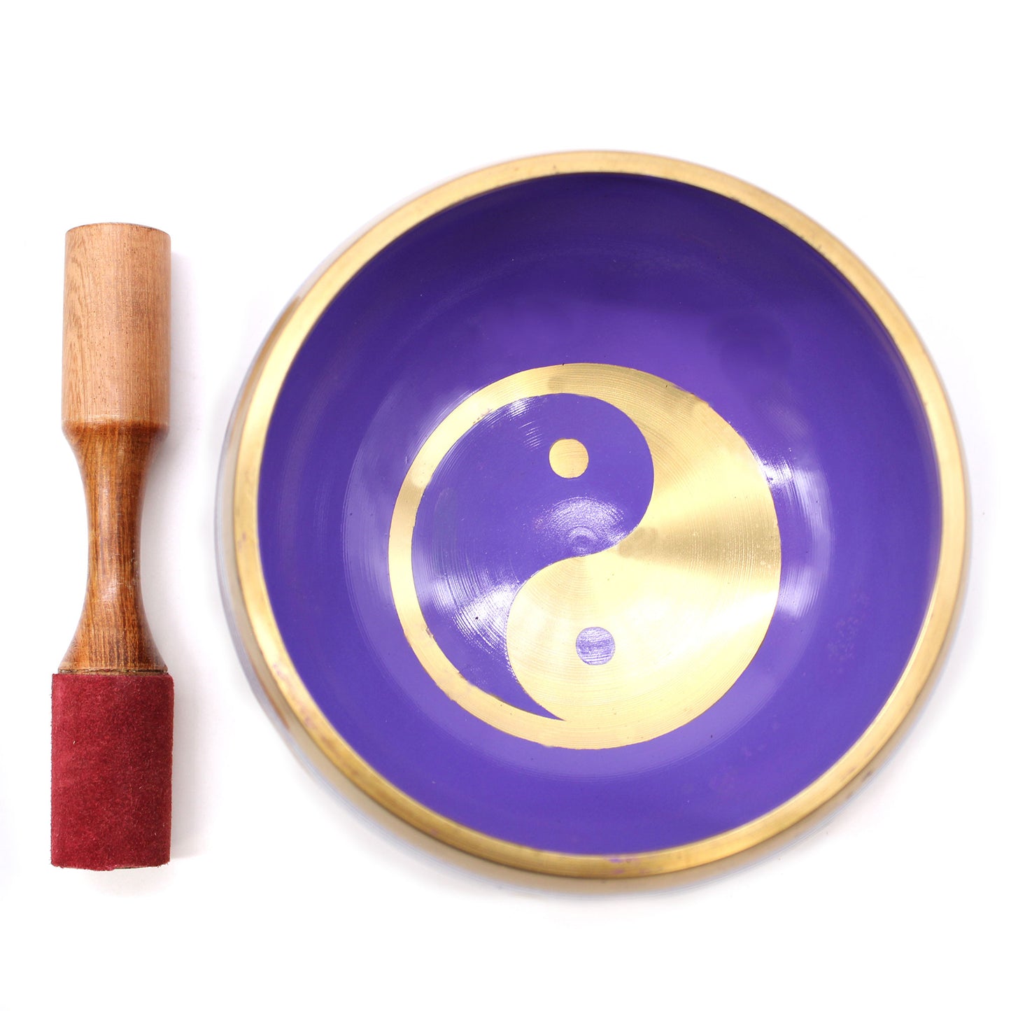 Ensemble Bols Chantants Yin & Yang - Grand - Blanc/Violet 14cm