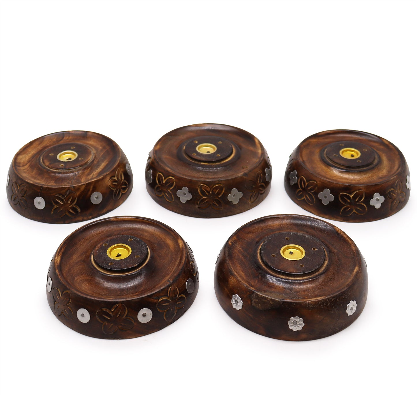 Porte-encens pour Cones et Batonnets Bois de manguier - Assortis