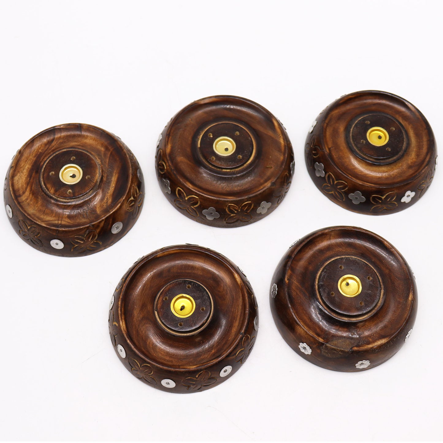 Porte-encens pour Cones et Batonnets Bois de manguier - Assortis