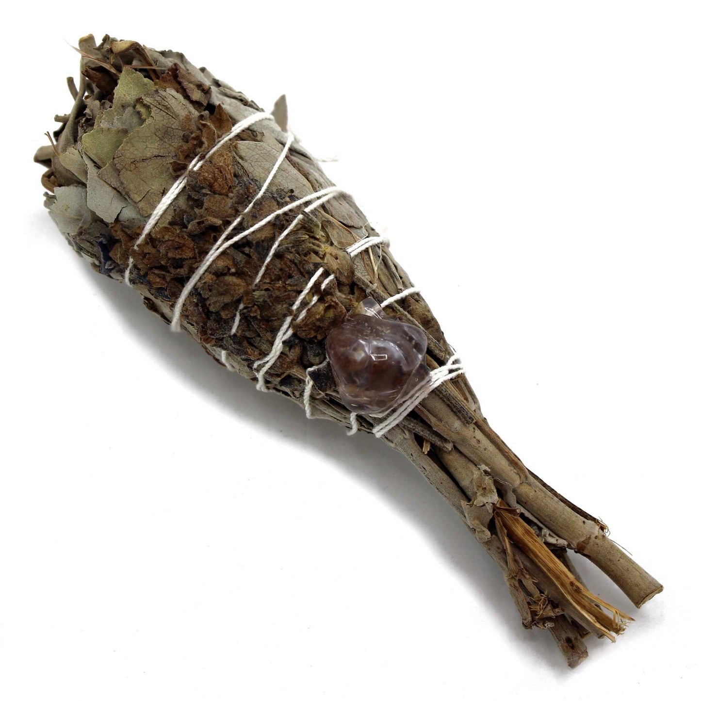 Bâton de Maculage - Guérison Spirituelle Torche de Sauge (améthyste) 10 cms