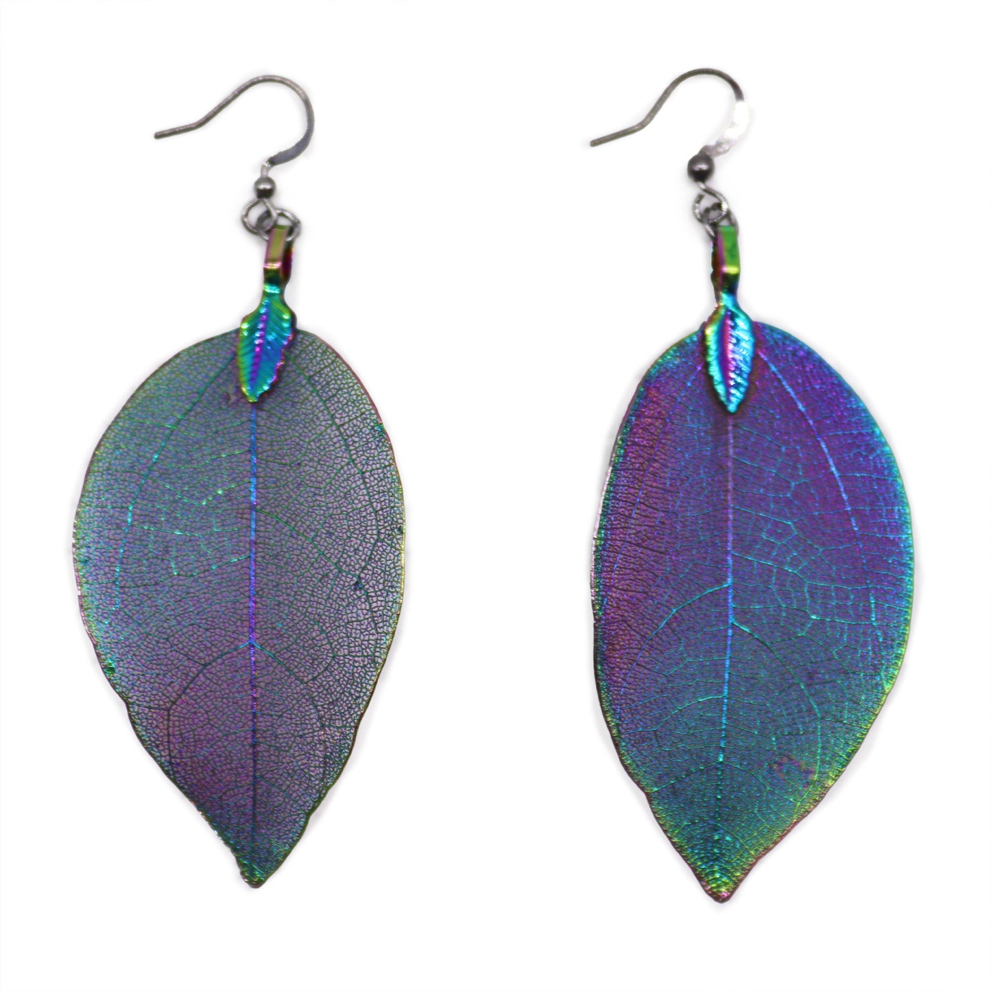 Boucles d'Oreilles - Feuilles Gouttes - Multicolore