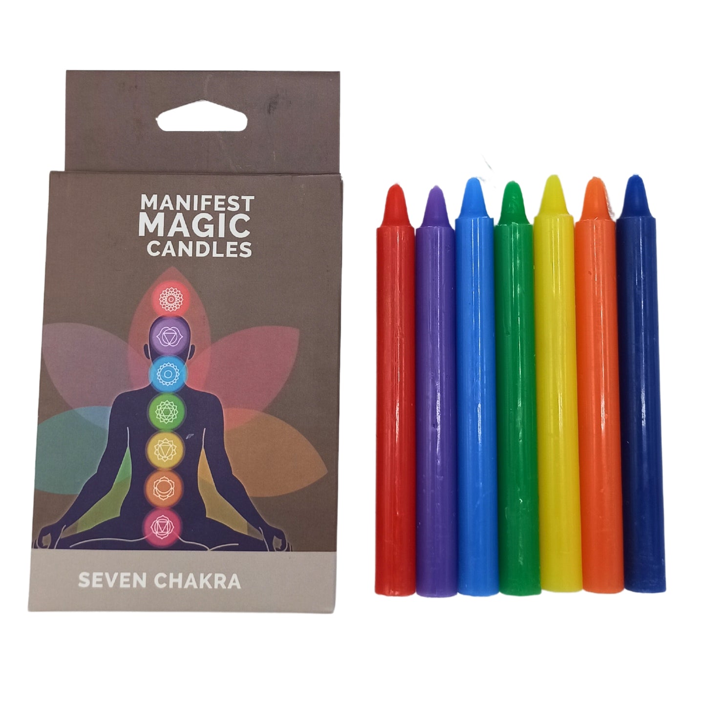 Sept bougies manifestes Chakra (pack de 7)