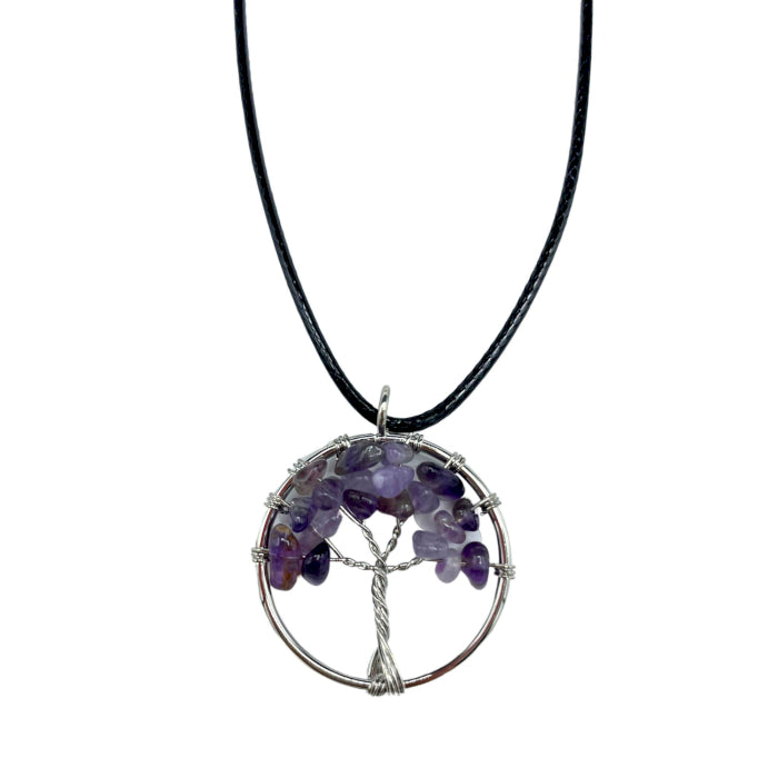 Pendentif Arbre de Vie - Amethyste