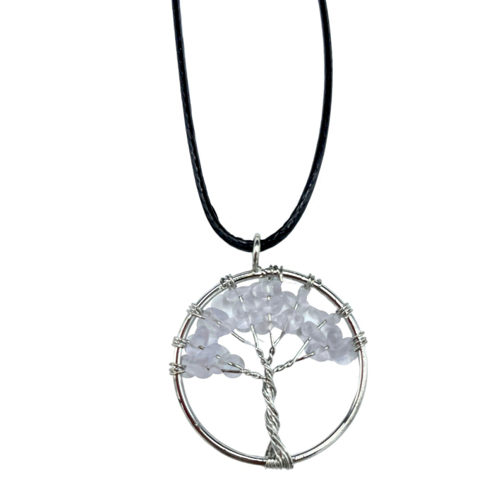 Pendentif Arbre de Vie - Cristal de Roche