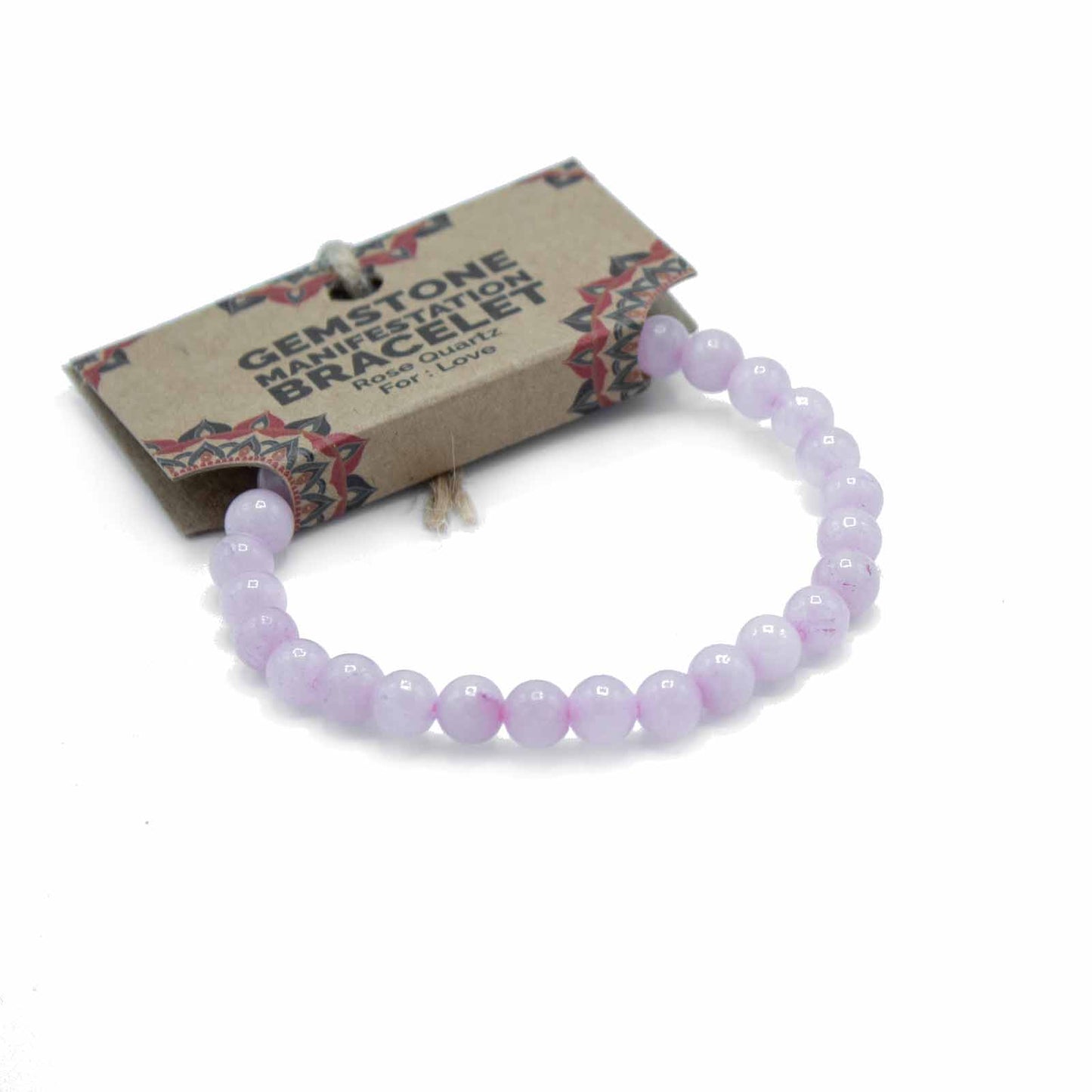 Bracelet de Manifestation en Pierres Précieuses - Quartz Rose - Amour
