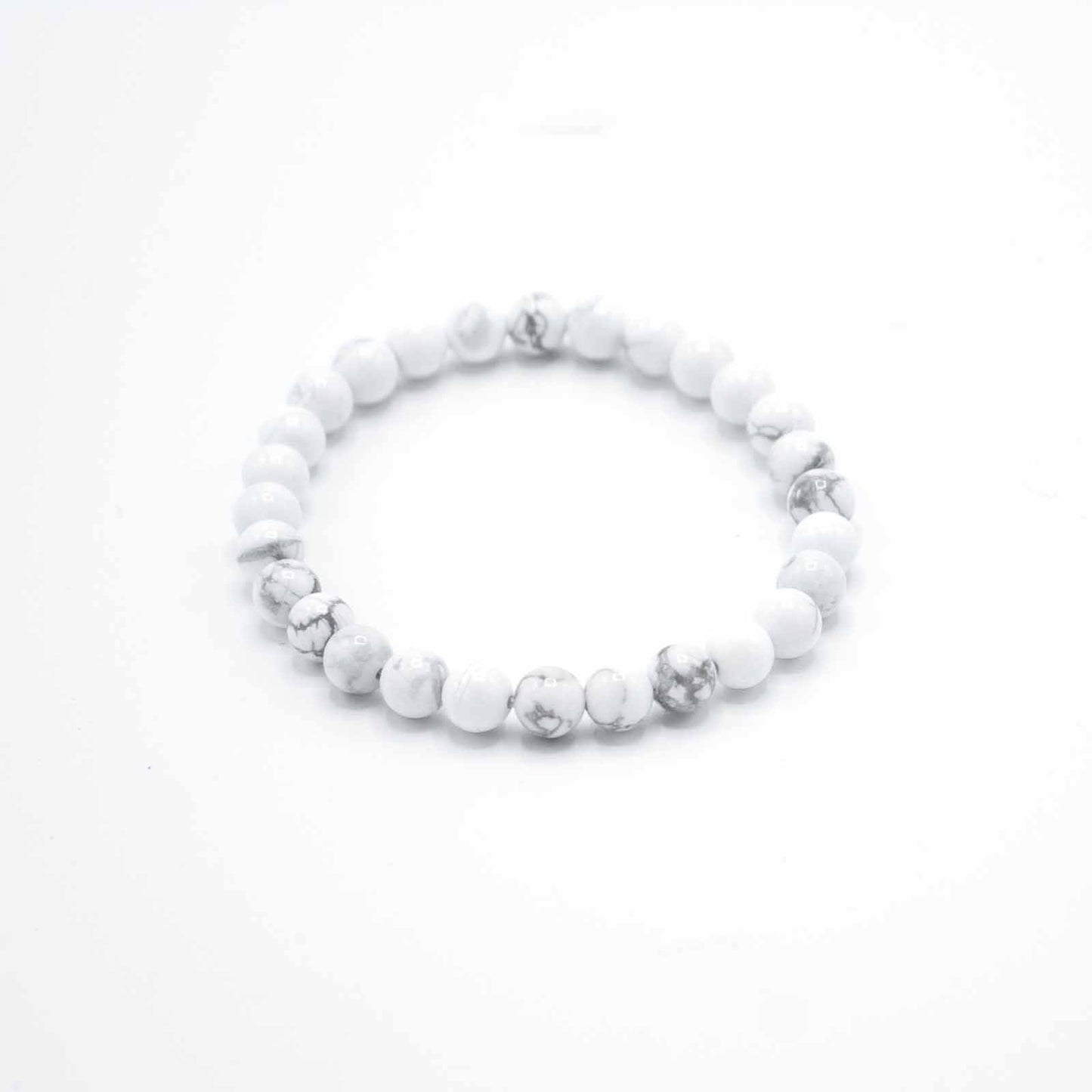 Bracelet de Manifestation en Pierres Précieuses - Jaspe Blanc - Paix