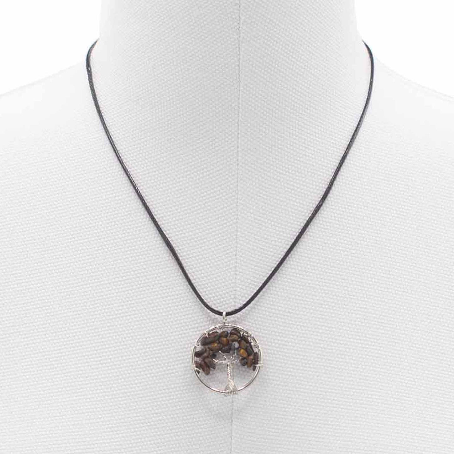 Pendentif Arbre de Vie - Œil de Tigre