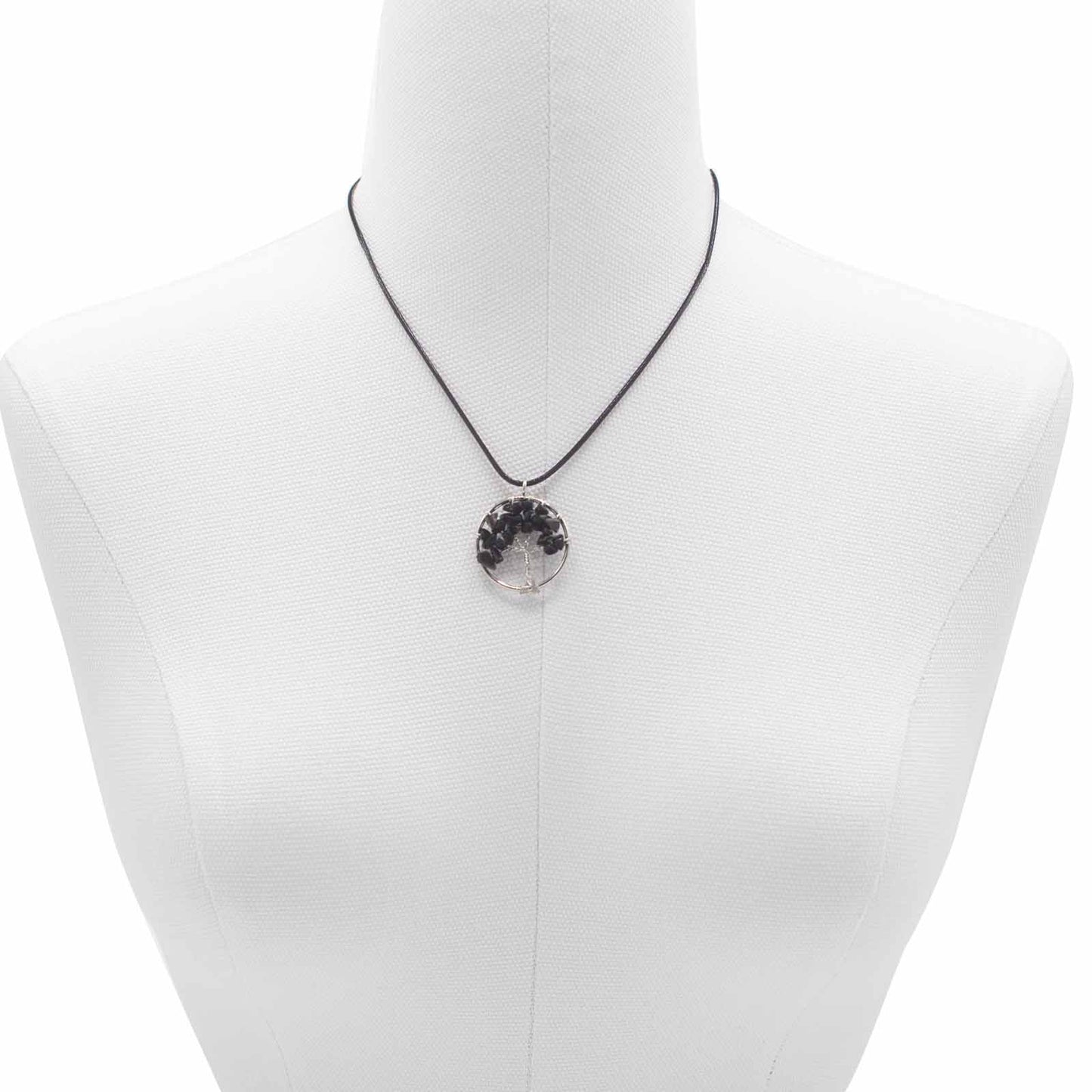 Pendentif Arbre de Vie - Agate Noire