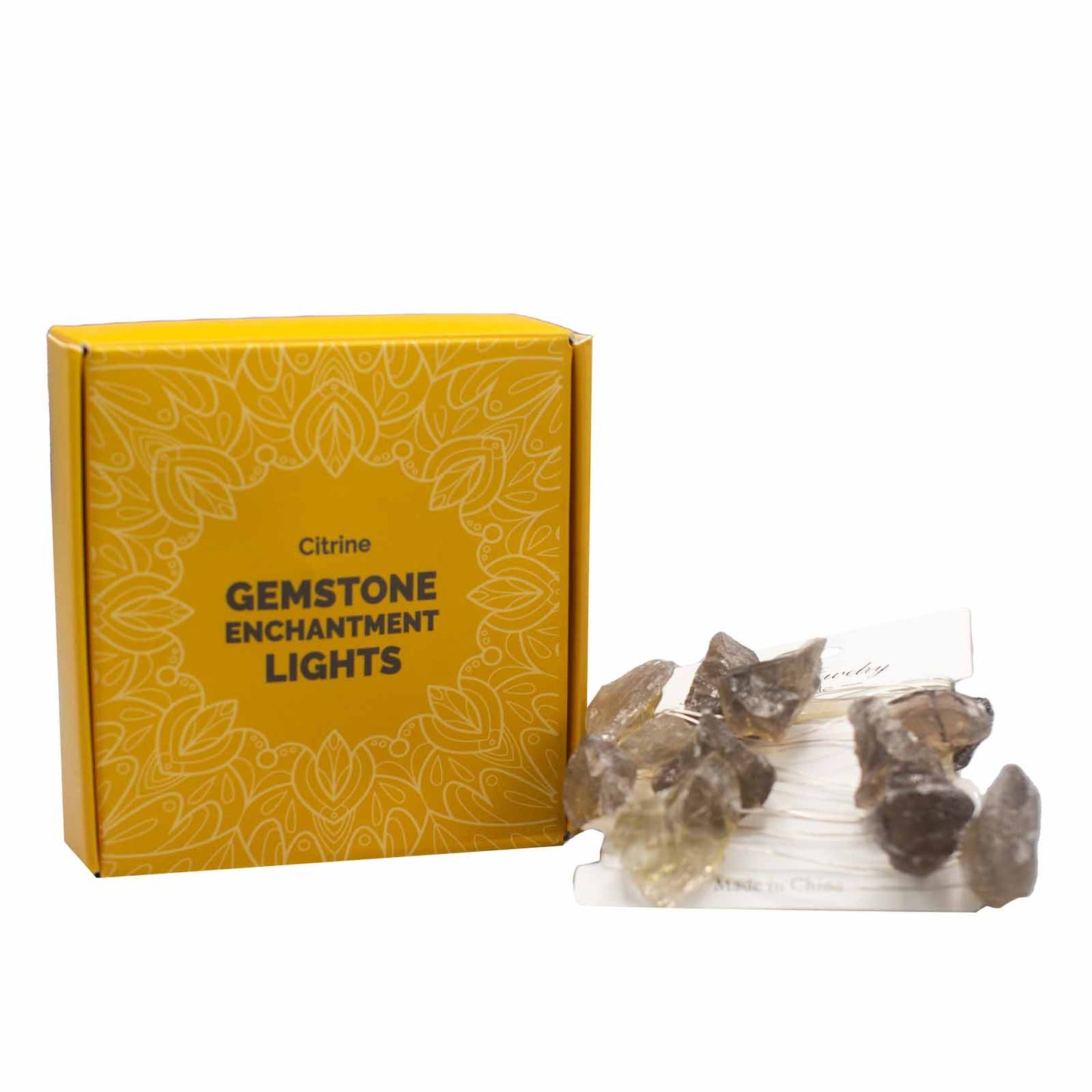 Lumières d'Enchantement en Pierres Précieuses - Citrine Fumée