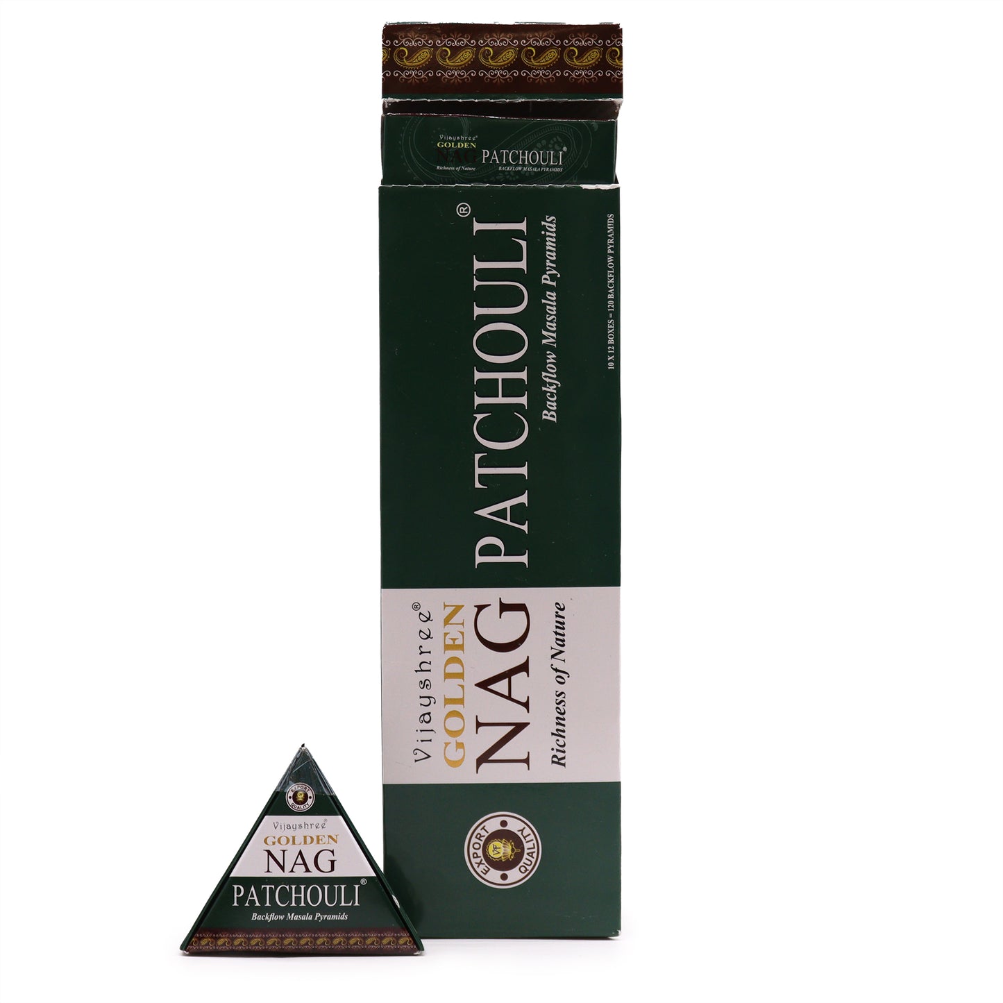 Cônes d'Encens à Refoulement Jumbo Golden Nag 42g- Patchouli