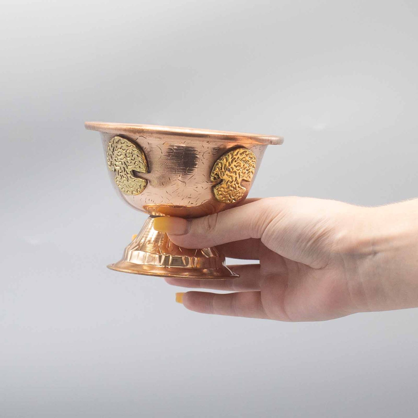 Calice Rituel en Cuivre avec Arbre de Vie 12x9cm