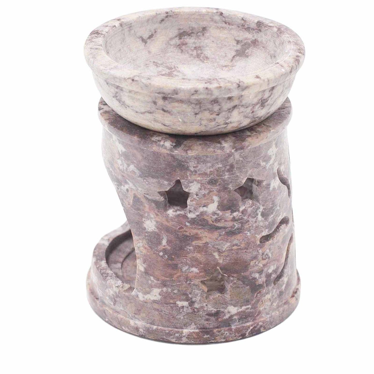 Petit Brûleur à Huile en Pierre Ollaire 8cm - Soleil & Etoiles