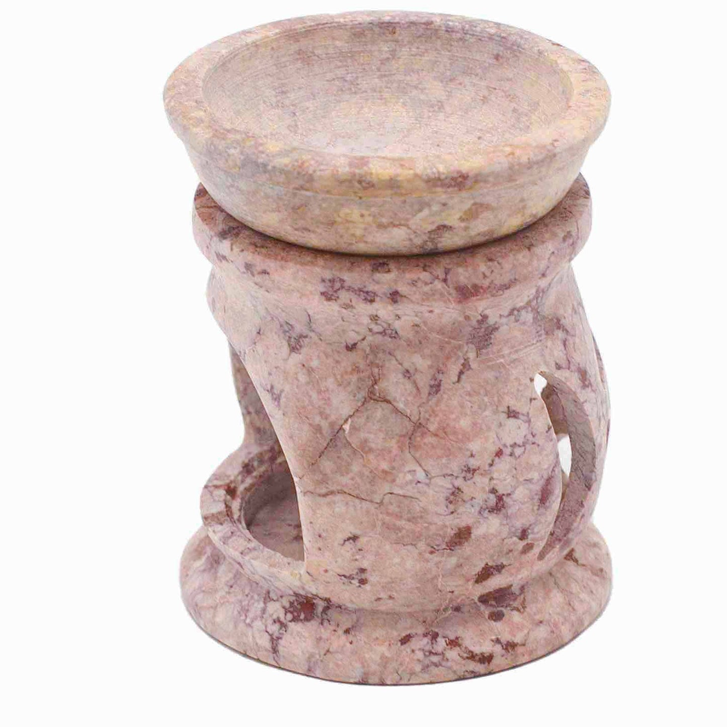 Petit Brûleur à Huile en Pierre Ollaire 8cm - Pentagramme Trois Lunes