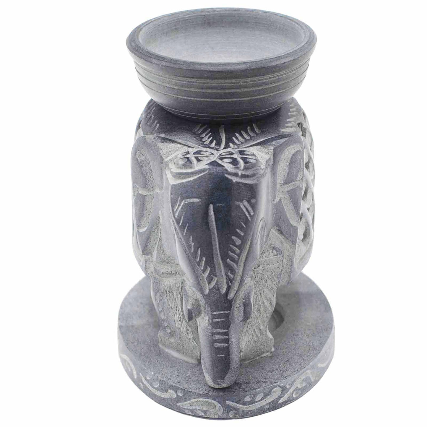 Brûleur à Huile en Pierre Ollaire 10.5cm - Eléphant debout