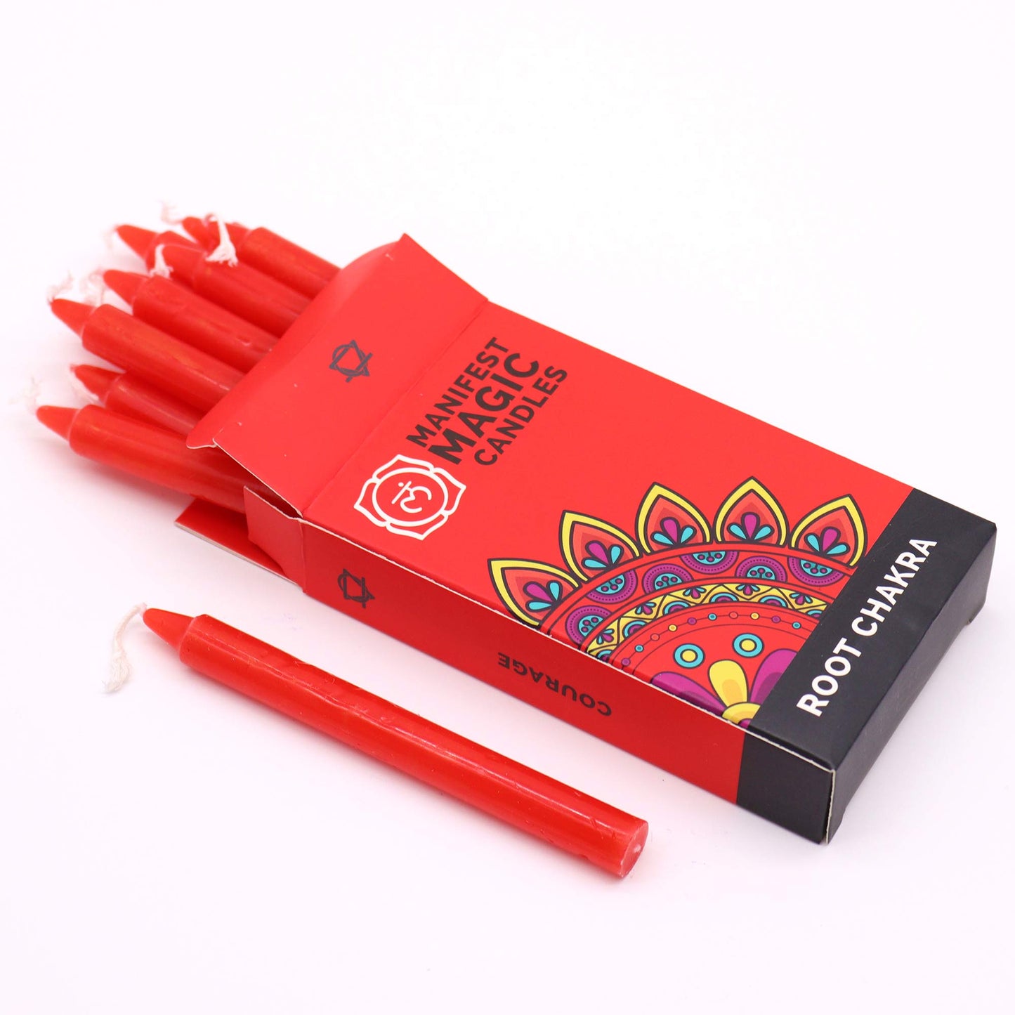 Bougies Magiques Manifestes (pack de 12) - Rouge - Chakra Racine