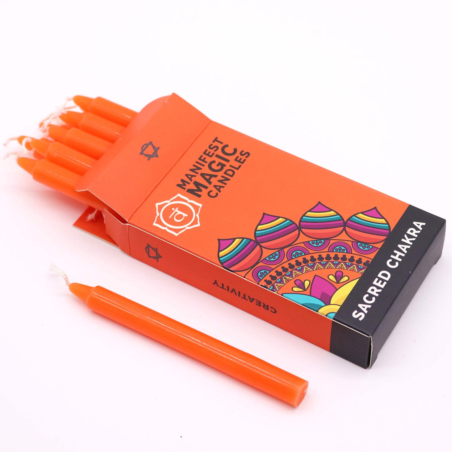 Bougies Magiques Manifeste (pack de 12) - Orange - Chakra Sacré