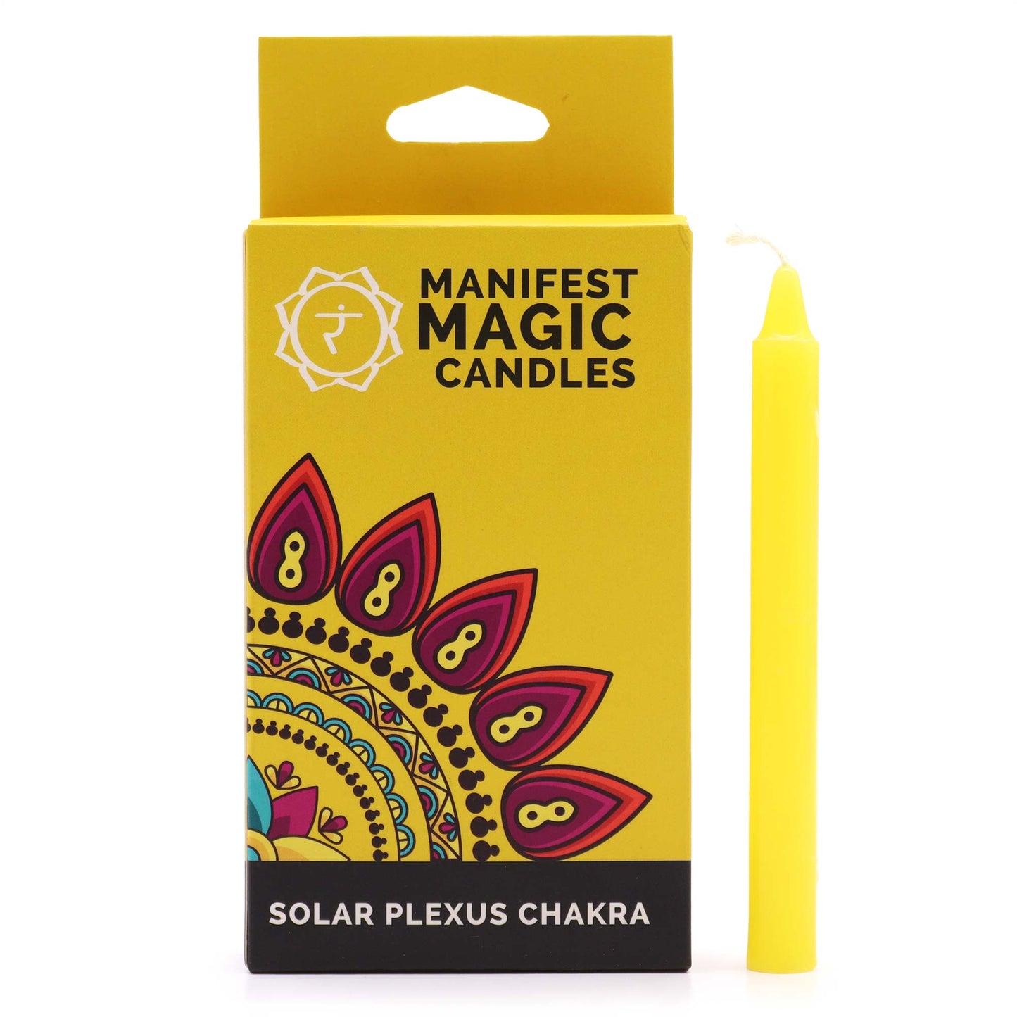 Bougies Magiques Manifeste (pack de 12) - Jaune - Chakra du Plexus Solaire