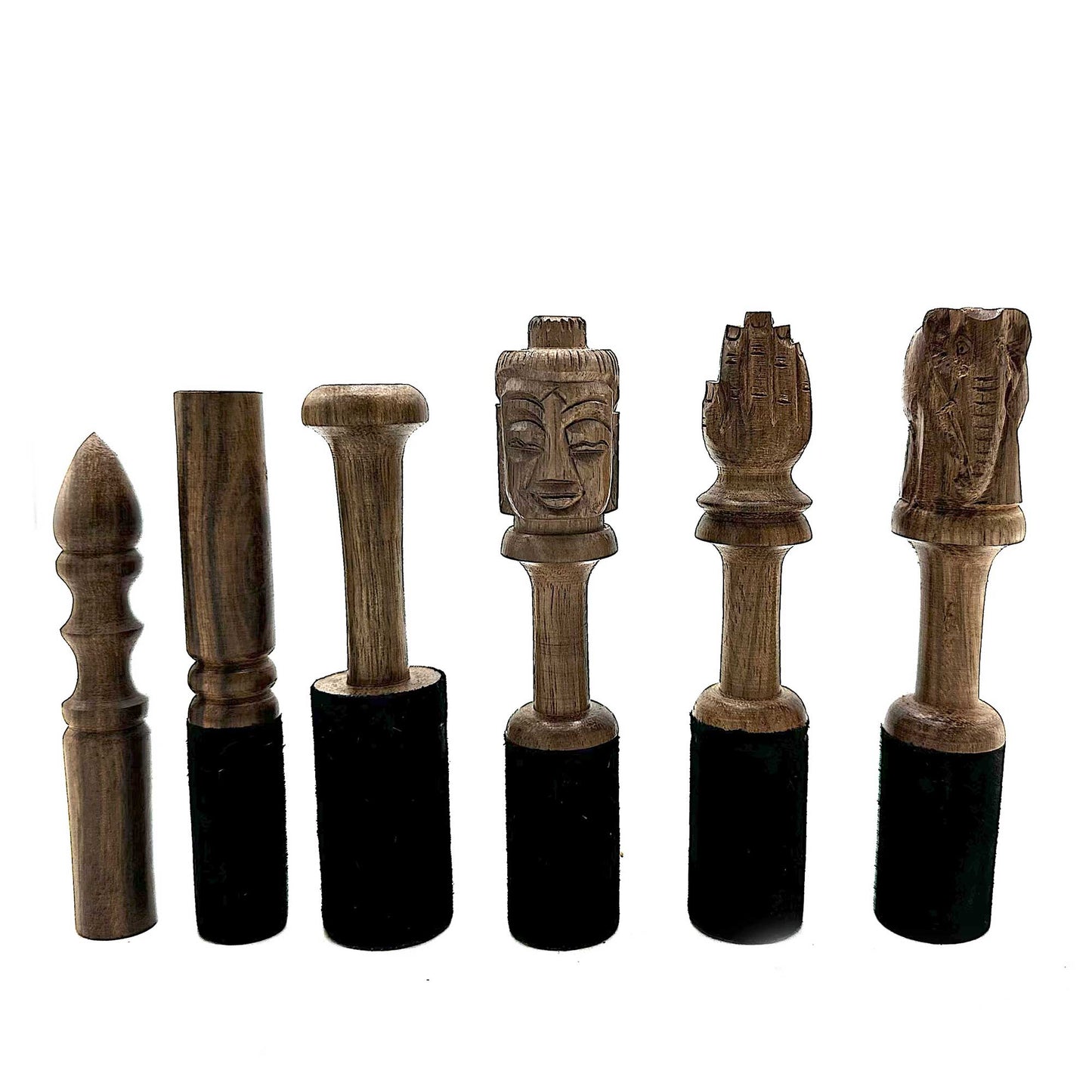 Bâton en Bois - 14cm - Sculpture d'Eléphant