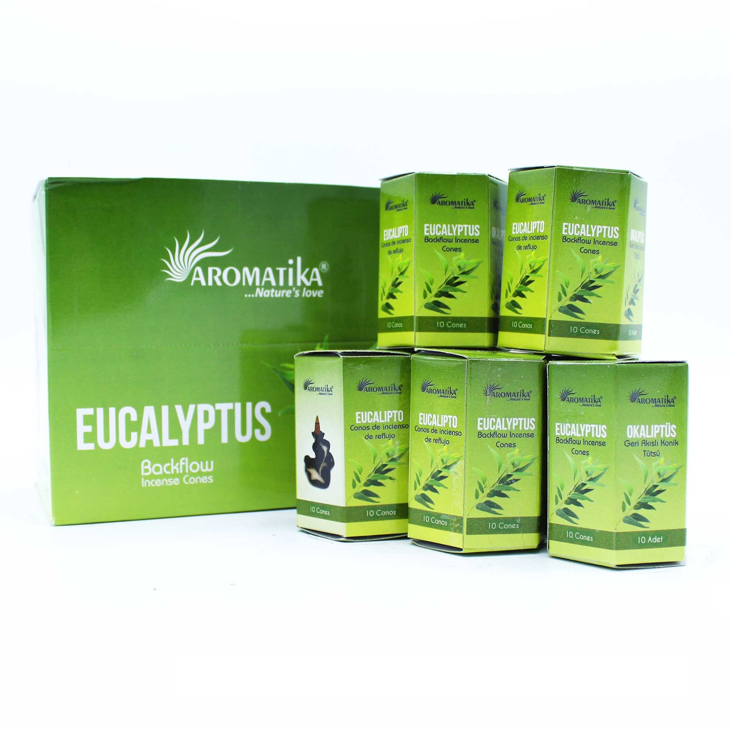 Paquet de 10 Cônes d'Encens Masala à Refoulement - Eucalyptus