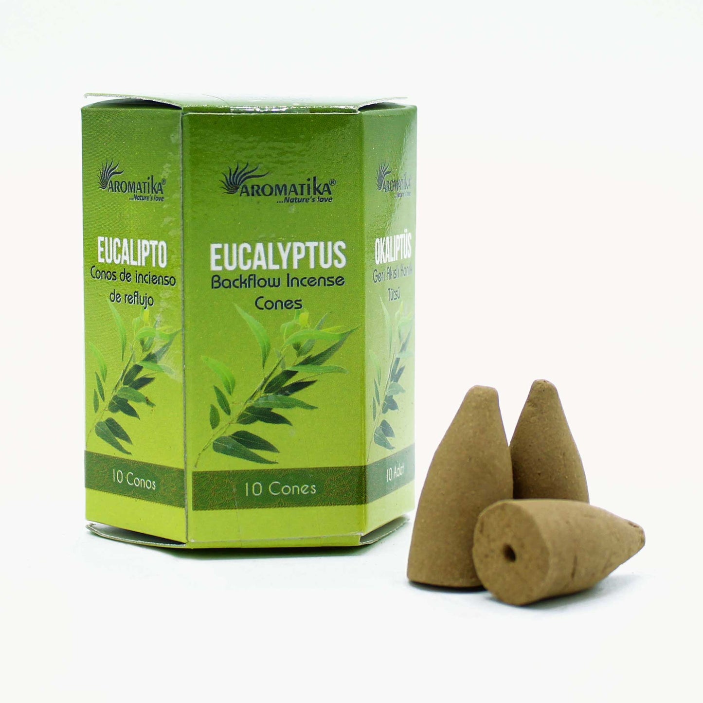 Paquet de 10 Cônes d'Encens Masala à Refoulement - Eucalyptus