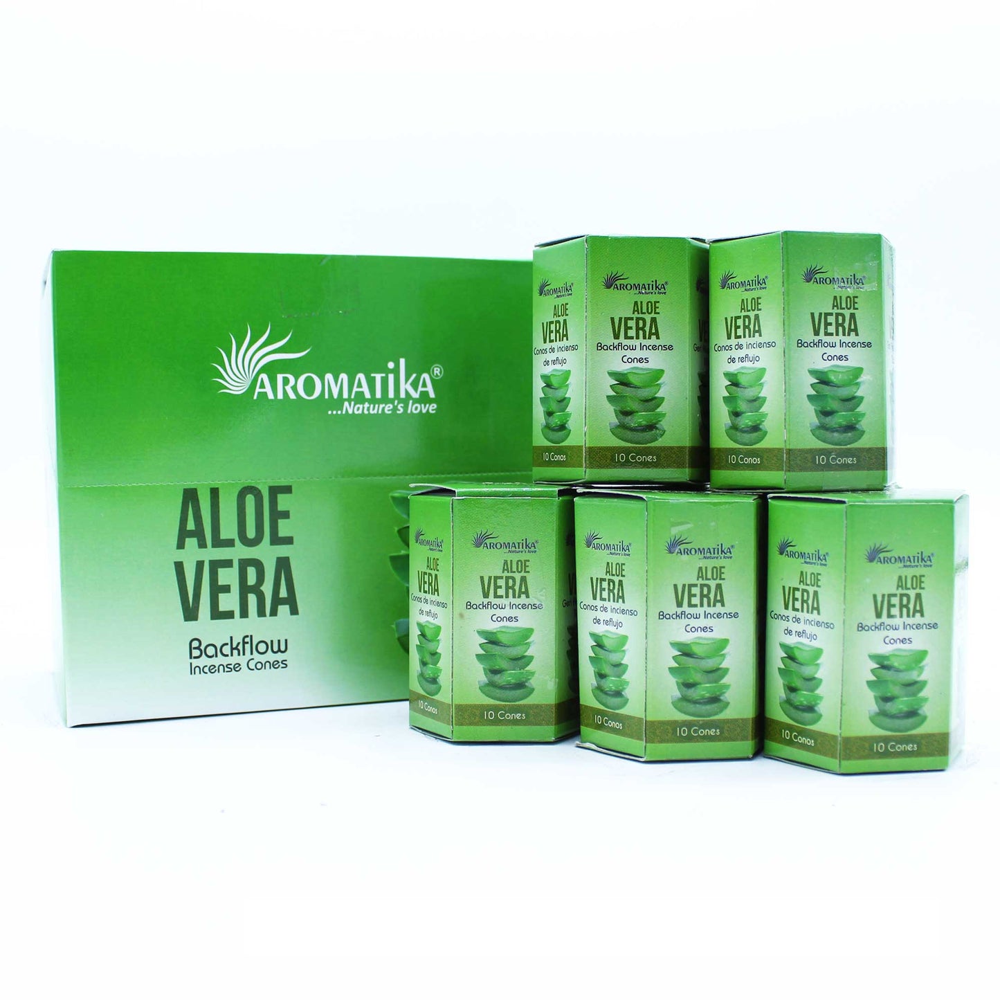 Paquet de 10 Cônes d'Encens Masala à Refoulement - Aloe Vera