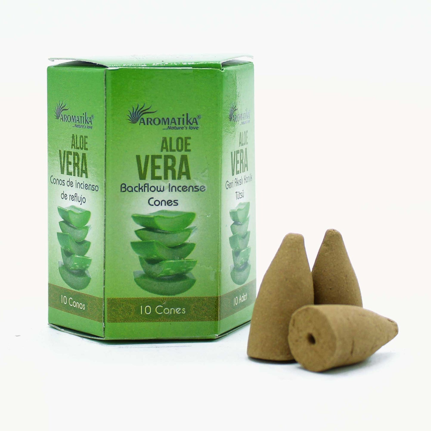 Paquet de 10 Cônes d'Encens Masala à Refoulement - Aloe Vera
