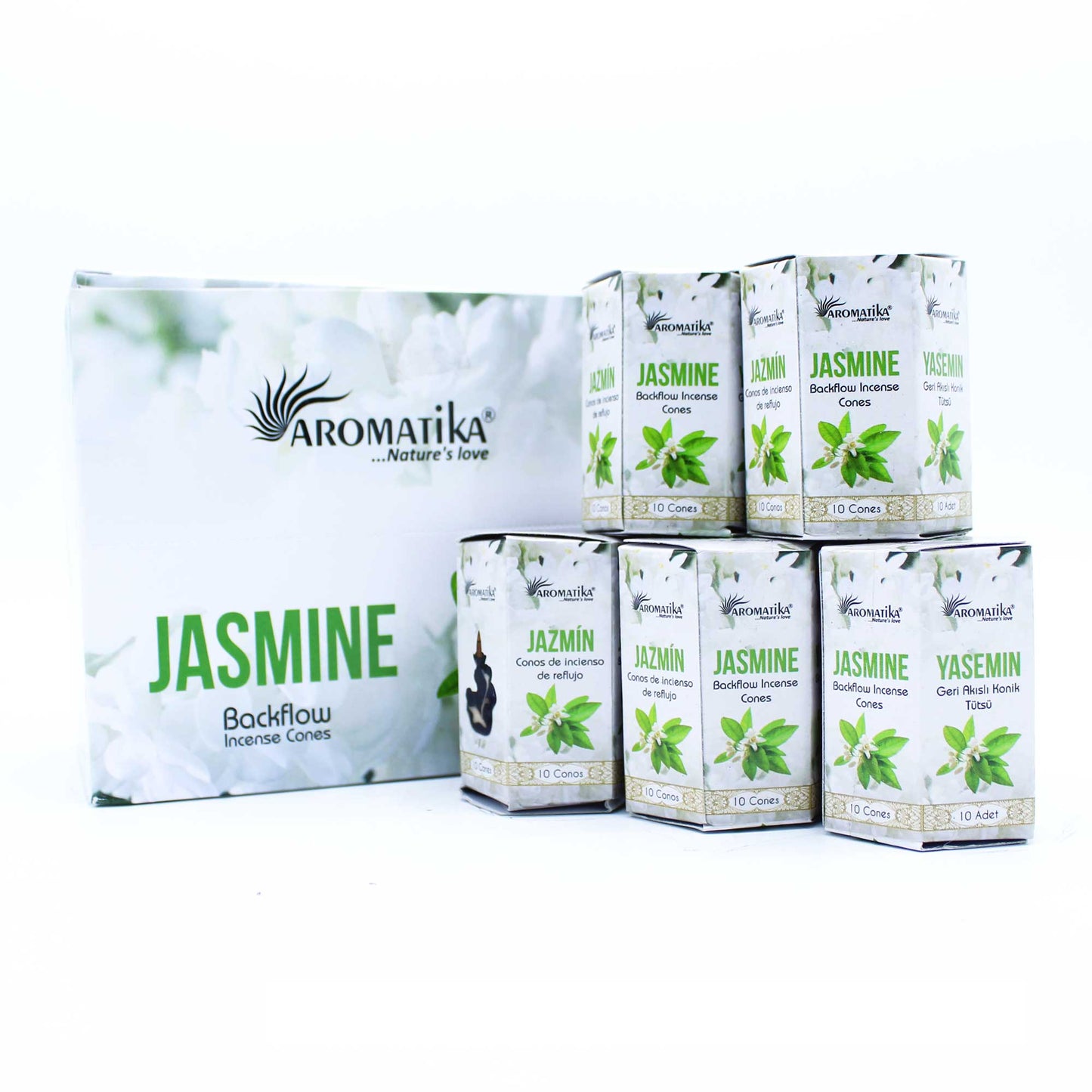 Paquet de 10 Cônes d'Encens Masala à Refoulement - Jasmin