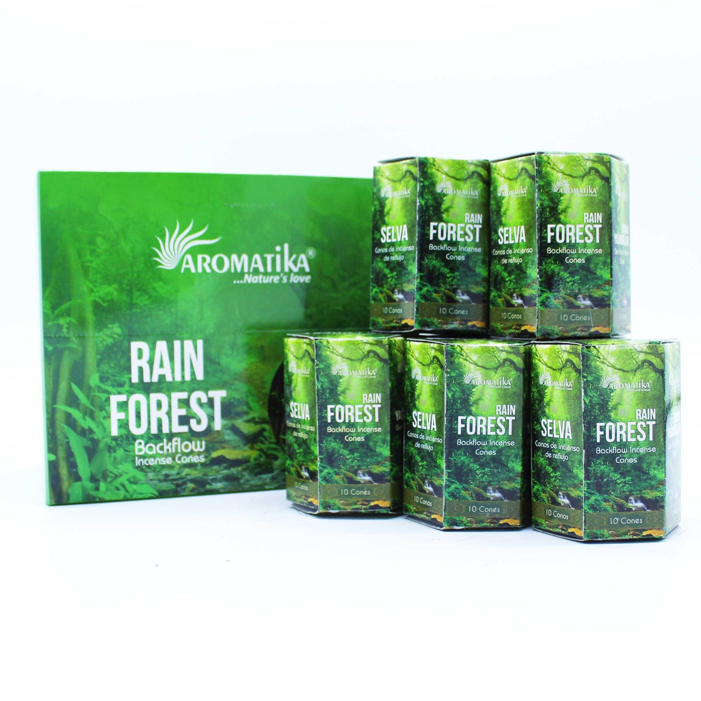 Paquet de 10 Cônes d'Encens Masala à Refoulement - Forêt Tropicale